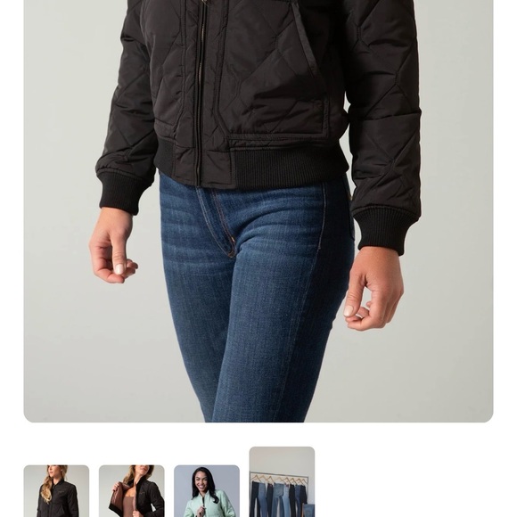 Kimes Ranch Marino Black Quilted Bomber Jacket - Picture 4 of 4